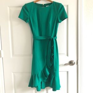 Emerald Green Dress Calvin Klein 4 Knee Length